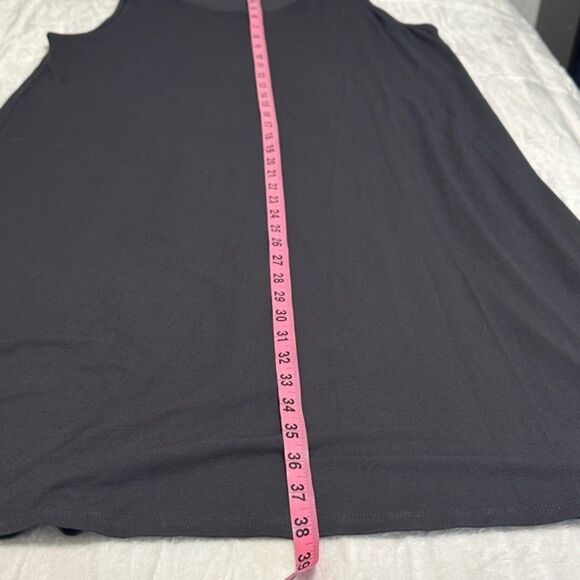 J Jill Stretch Jersey Knit Midi Dress Sleeveless Size Medium Gray Minimalist - Picture 5 of 10